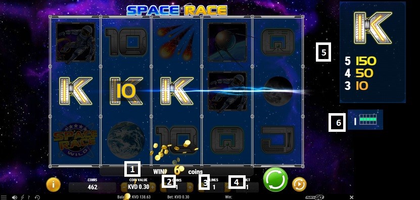 Luật chơi game nổ hũ Space Race