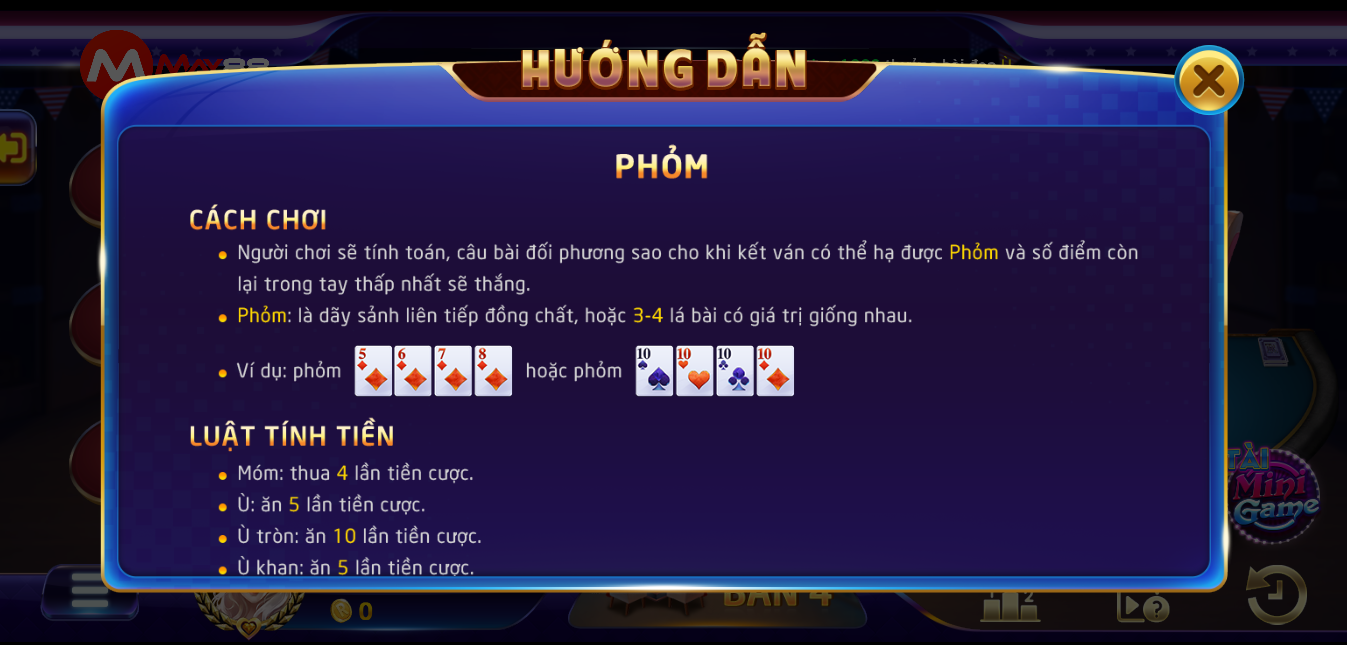 Nắm vững luật chơi Phỏm tại May88 Club