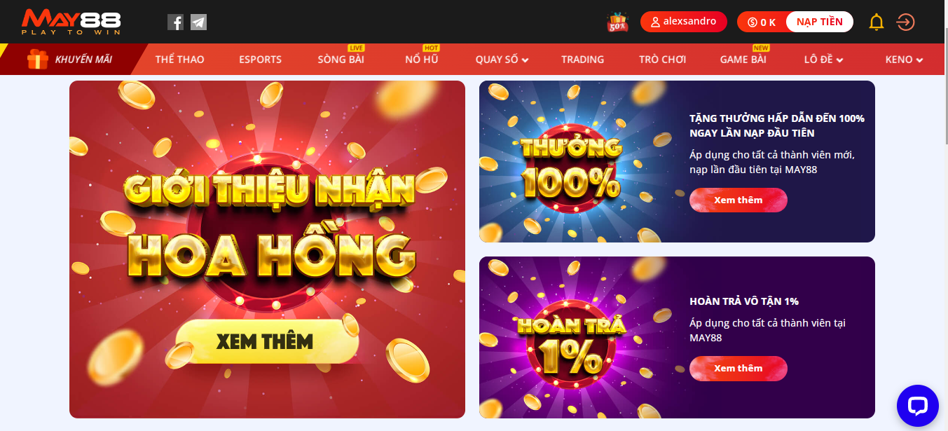 Tổng hợp khuyến mãi cho tân thủ tại May88 Club