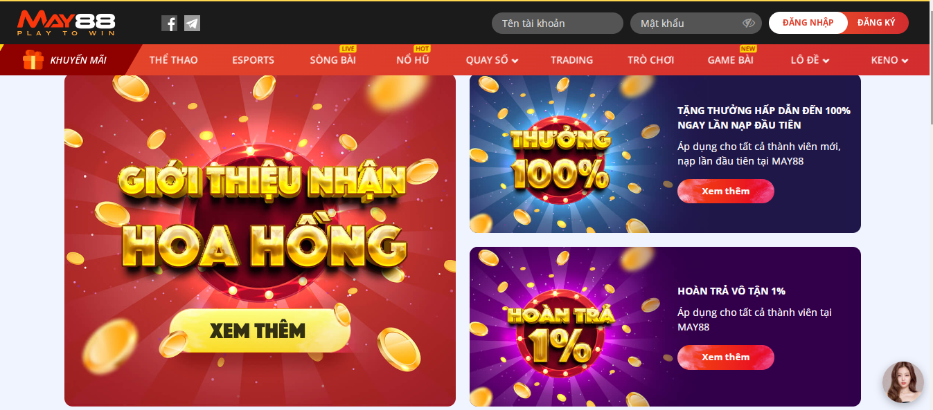 Có nhiều chương trình khuyến mãi trên May88 Club