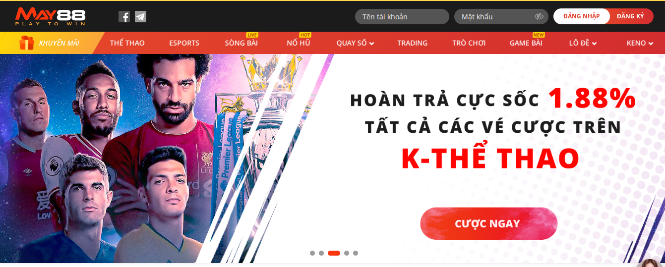 May88 Club hoàn cược 1.88%